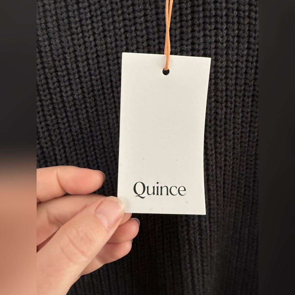 Quince Charcoal Ribbed Crewneck Sweater - Picture 6 of 12